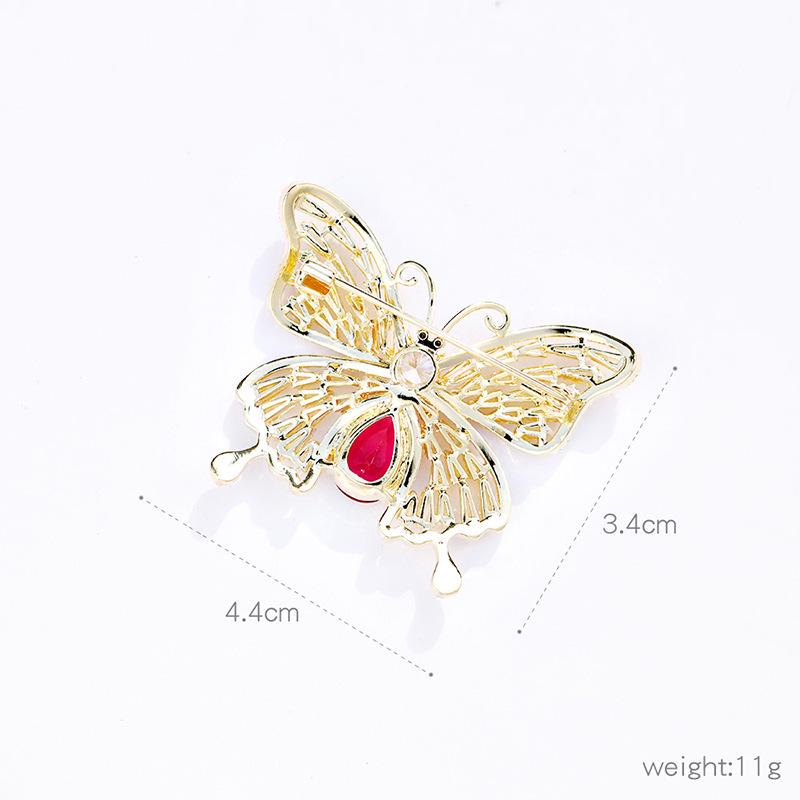 Bo Xin Yun Elegant Full Diamond Zirconia Butterfly Brooch Women's Luxury Accessory
