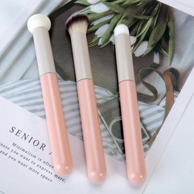 3 ks/sada Štětce na make-up Korektor Víceúčelový Měkký štětec Pro kosmetickou krásu Rtěnka Pudr na rty Houbička Podkladová báze Konturování