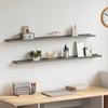 Vidaxl Wall Shelves, 2 Pcs, Grey, 115X9X3 Cm