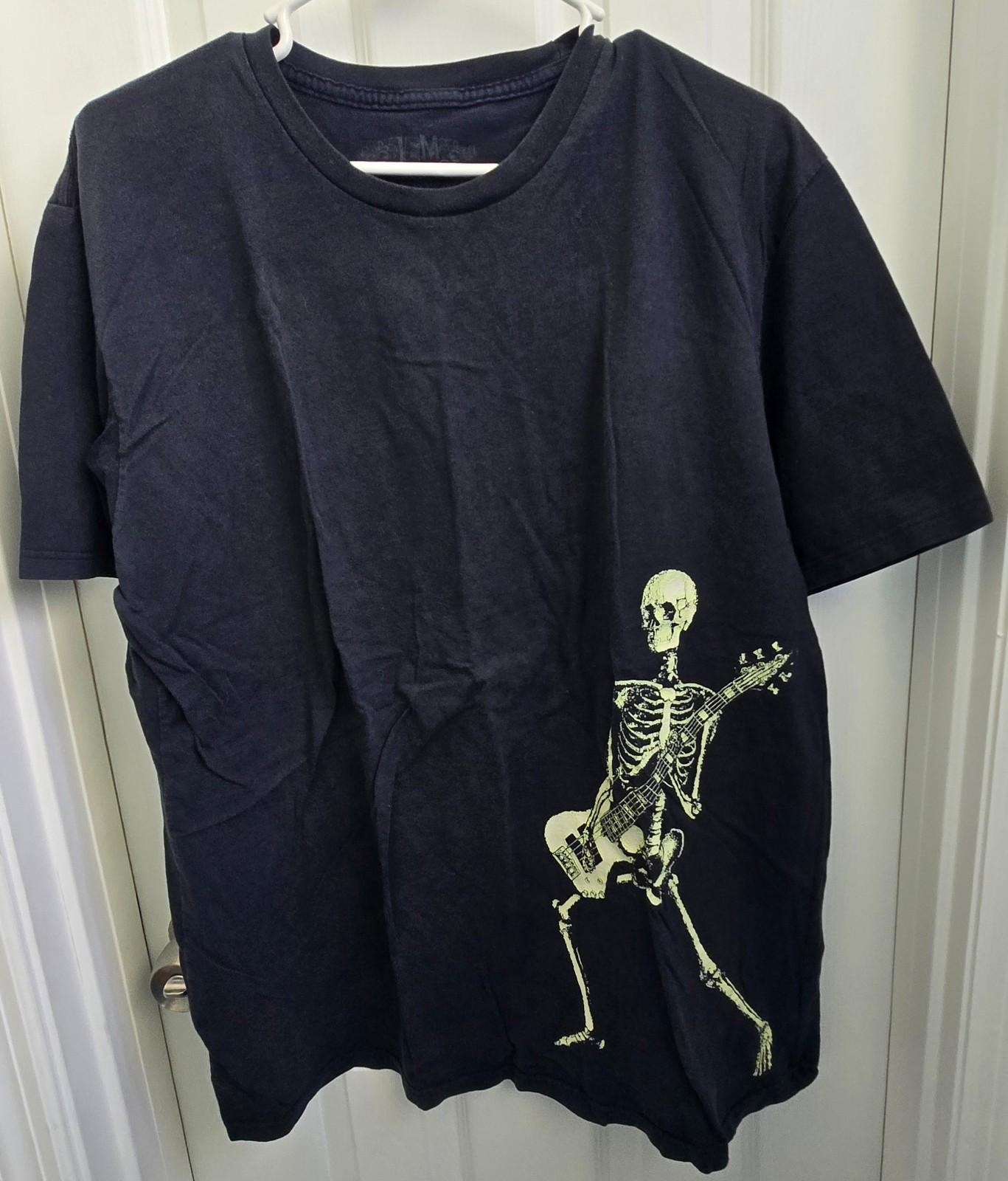 Jem Sportswear Skeleton Bass Guitar Player Graphic T-Shirt - Men s XL S разноцветный