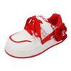 2025 Winter Girls' Red Non-Slip Sports Shoes - Versatile, Casual Board Shoes for Medium and Large Children