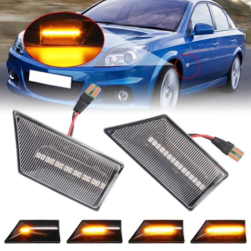 Sequential Flashing LED Turn Signal Side Marker Light Dynamic Blinker 93192381 93192382 For Opel Vectra C Signum 2003-2008