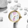 Women's Ring Watch, One Size Fits All, Waterproof, Analog Numeral Design, Cute, Simple, Gold, Fashion Accessory