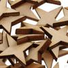 4 Point Star Shapes Wood Cutout Circles Chips Sign Plaque For Making Signs, Gift Tags, Wedding