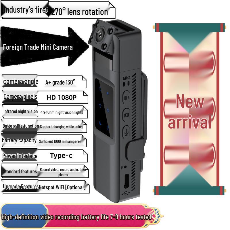 

1080P HD WiFi Камера для конференцій та правоохоронних органів із записом голосу та нічним баченням 32G Memory Card [Single Card]