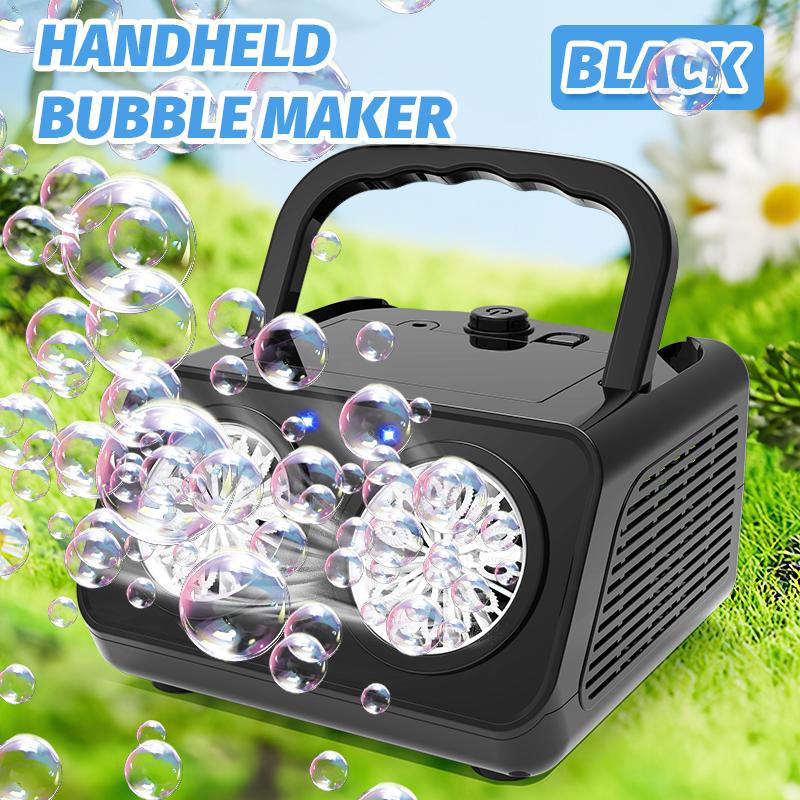 26 hole double hole portable small electric stage bubble machine birthday outdoor bubble toy without battery and bubble water