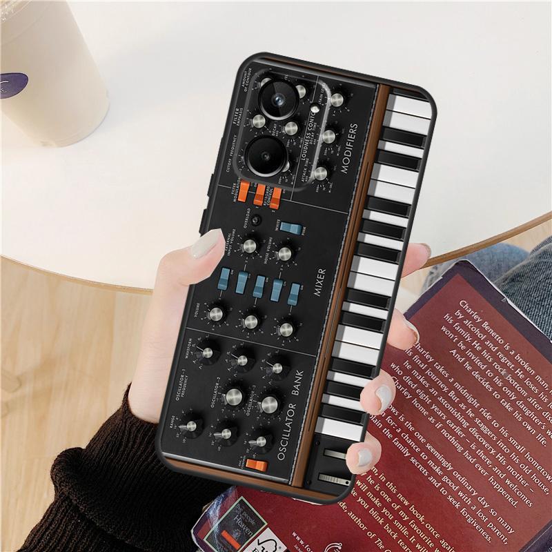 Vintage Synth Synthesizer Case For Realme C55 C75 C67 C61 C53 C51 C21Y C25S 10 11 12 13 14 Pro Plus GT 6T 6 5 GT7 Pro