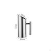 Water Pitcher Pouring Spout Stainless Steel Side Handle Silver Carafe 1L Straight 304