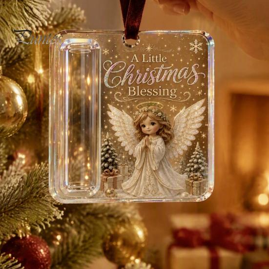 Transparent Acrylic Holiday Pendant Christmas Cash Gift Ornament, Clear Money Holder, Xmas Holder Ornament Tree Hanging Decoration, Funny Ways To for