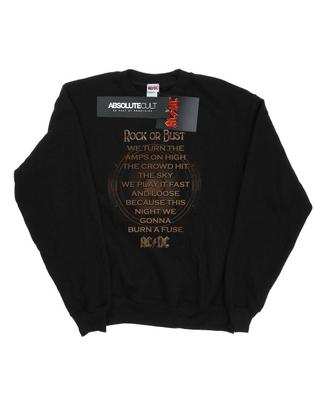 Mens Rock Or Bust Lyrics Sweatshirt