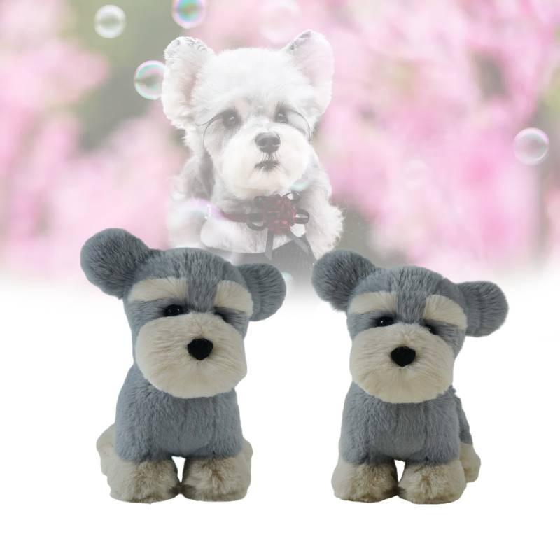 Plush Toys Schnauzer Cute Cartoon Girl Children Birthday Holiday Gift Dolls