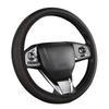 PU Leather Embossed Three-dimensional Car Without Inner Ring Steering Wheel Cover for 14.5-15Inches of Automotive Supplies