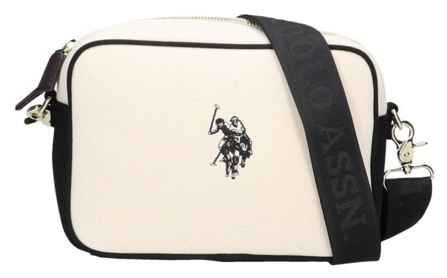 USPA-2555 Cotton Shoulder Bag in White and Black [Used]
