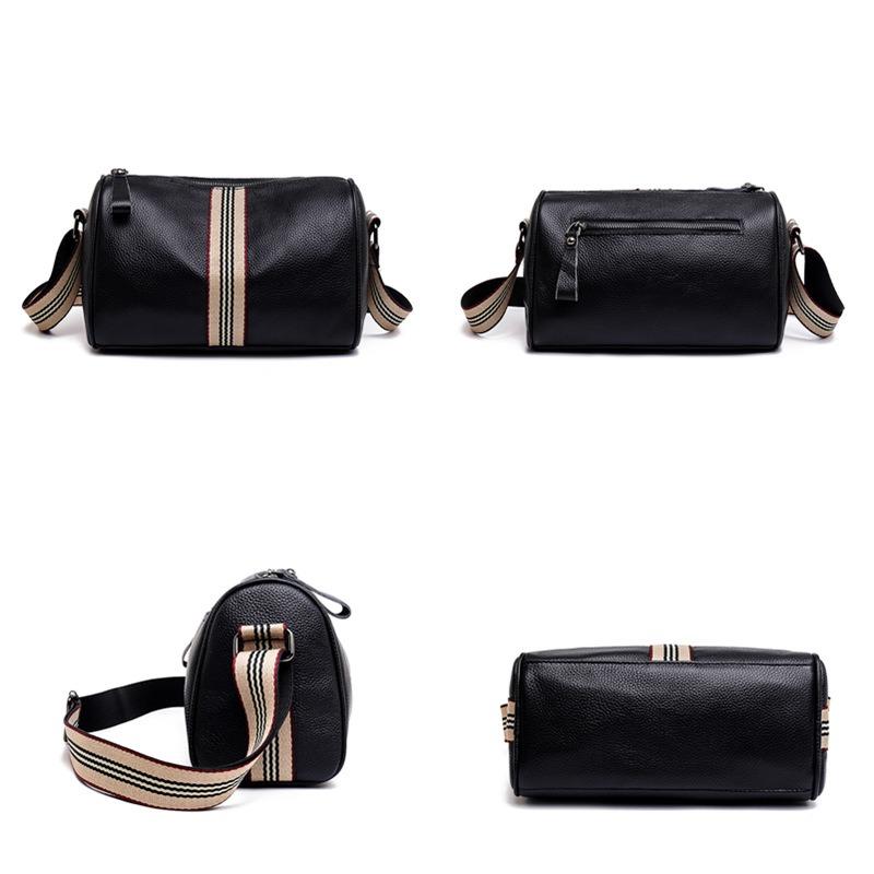 Large Cylinder Bag Plus Wide Shoulder Strap Women's Bag High Quality Shoulder Messenger Bag