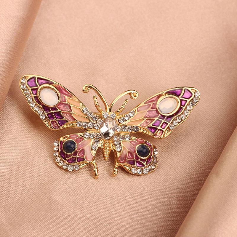 Elegancka niebieska korsaż do garnituru: Bauhinia Perła Broszka Pin zapobiegający ekspozycji dla kobiet