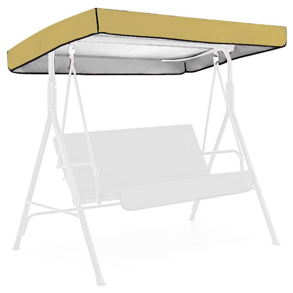 Swing Canopy Outdoor Swing Cover Garden Beige Adjustable Swing Canopy Patio Adjustable Straps Compact Design Waterproof Design