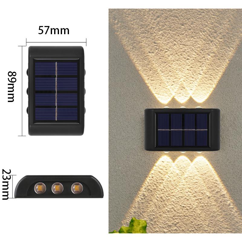 10/8/6 LED Solar Wall Lights Outdoor Waterproof Garden Light Courtyard Balcony Decorative Lighting Solar Powered Lamp Warm White