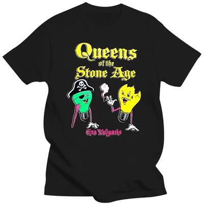 Funny Clothes Queens of The Stone Age T-Shirt Summer Unisex WoUnisex Cartoon Pattern Printed Camisetas Unisex Fashion Breathable Tops