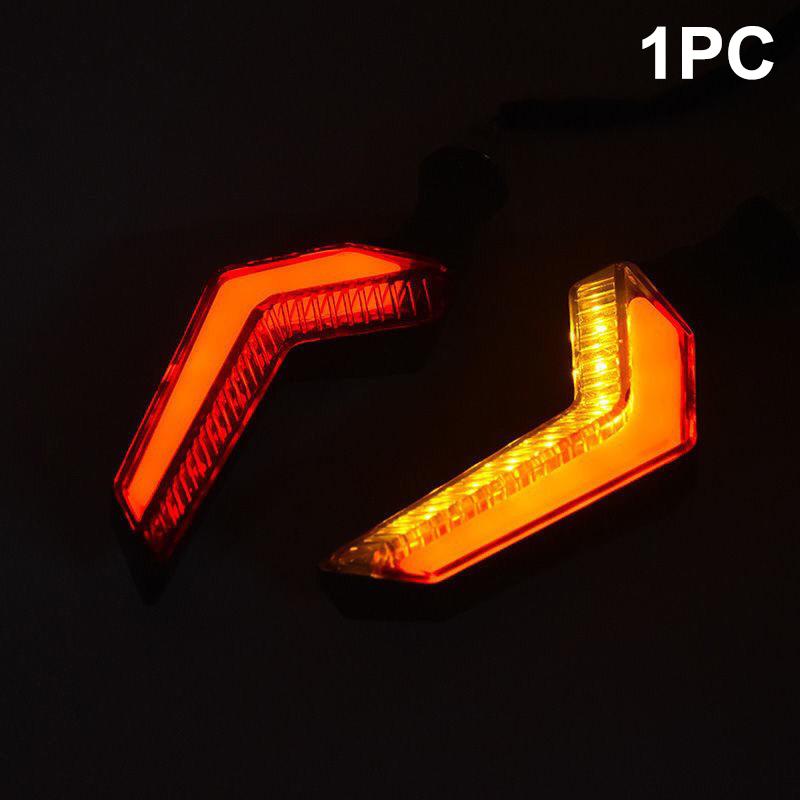 Motorcycle Modification Parts Dual-Color Flowing Angel Wing Turn Signals 12V Universal Dual-Color Flowing Led Turn Signals