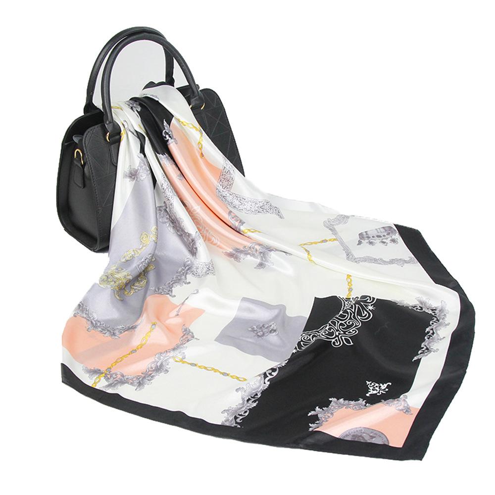 High-quality Luxurious Silk Scarves Headband Scarfs Neck Scarf For Women Chain Silk Scarf Women's Decorative Shawl