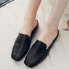 Fashion Baotou Shoes Half Slippers Women Wearing Summer New Designer Shoes Version Square Headed Lazy Muller Slippers Women Slides Women