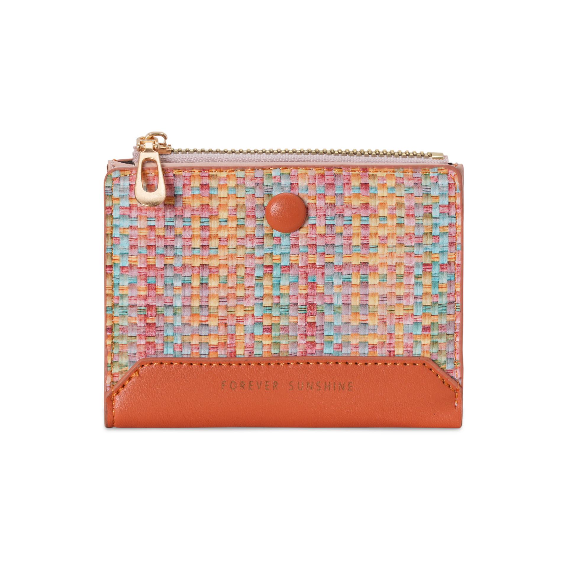 

Cost-Effective! 20% Off Woven Short Card Bag And Women S Change Bag Wallet помаранчевий