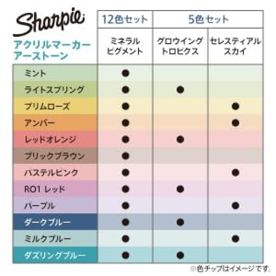 Sharpie Acrylic Earth Tones and Mineral 12 Art Marker Medium Pigment 2209910 Markers, Pigments, Colors, F, Tip, Water-Based Ink,