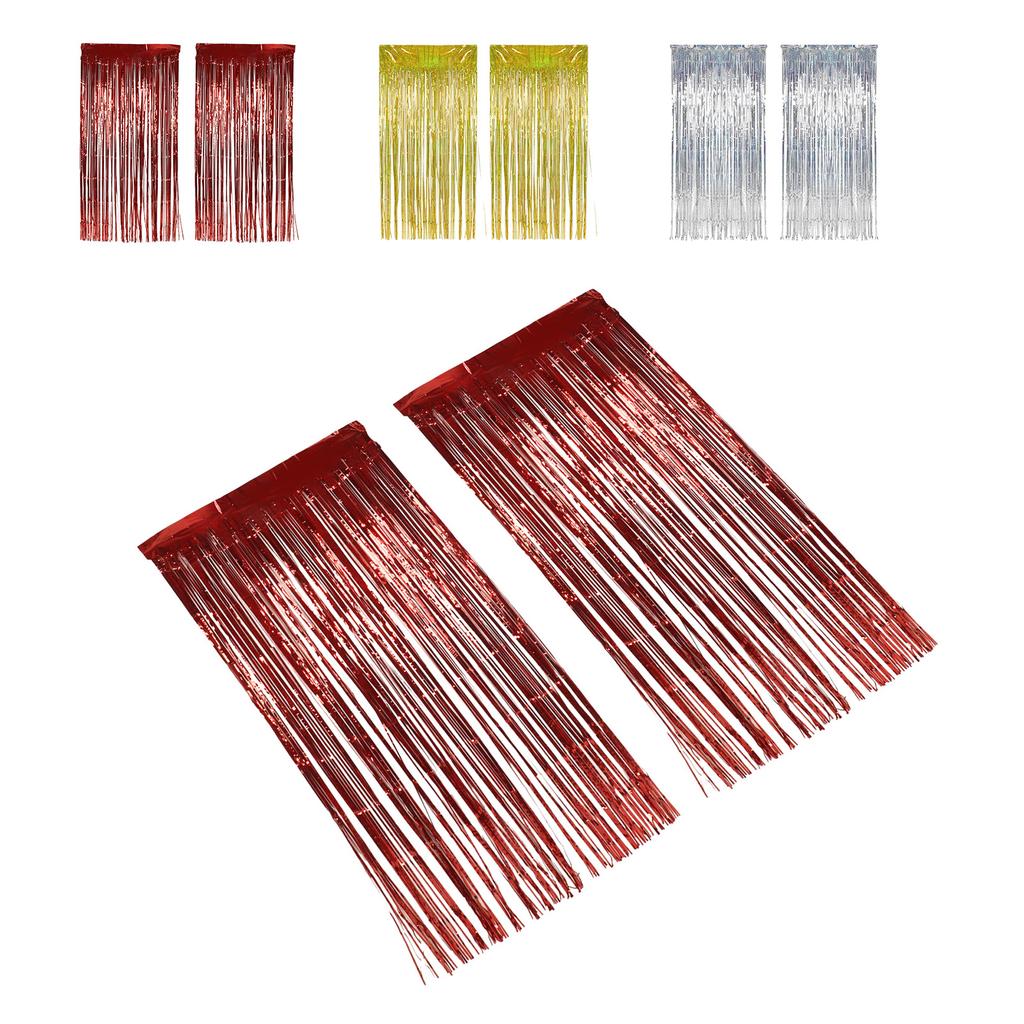 2 buc Perdele cu franjuri din folie Fundal cu franjuri pentru nuntă, logodnă, duș nupțial, petrecere de aniversare, etapa D