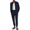 Emporio Armani FW24 Logo Print Stand Collar Casual Long Sleeve Cuffed Sports Suit Men suits Navy-Blue 112103-CS590-00135