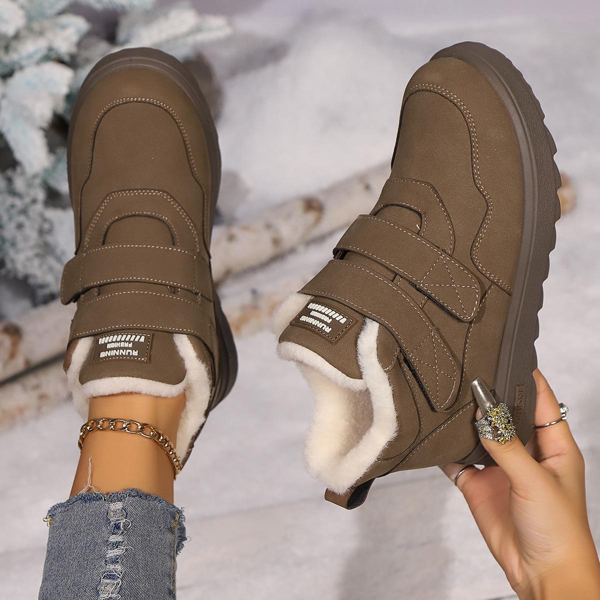 

Fashion Women s Snow Boots 2024 Autumn/winter Women s Shoes New Plush Warm Winter Casual Shoes Fashion Lightweight Non-slip Cotton Boots 41 хаки