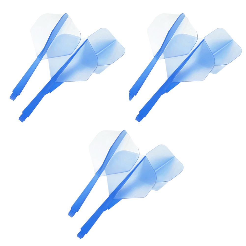 12-3PCS Professional Dart Flights 2BA Plastic Transparent Shafts Darts Anti-Drop Integrated Darts Flights for Indoor Outdoor
