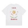 Casablanca Streetwear T-Shirt Men Women Loose Fit Short Sleeve Casual Tee High Street Style