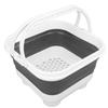 Foldable Bath Toy Organizer 30x28x18cm White+Black with Quick Drain