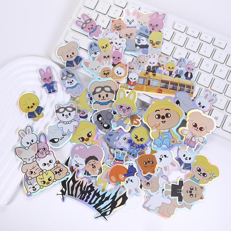 50 Pieces Of Skzoo Sticker Scrapbook, Portable Cartoon Notebook,Stray Kids Graffiti Balloons, Children'S Stickers, Girl Gift