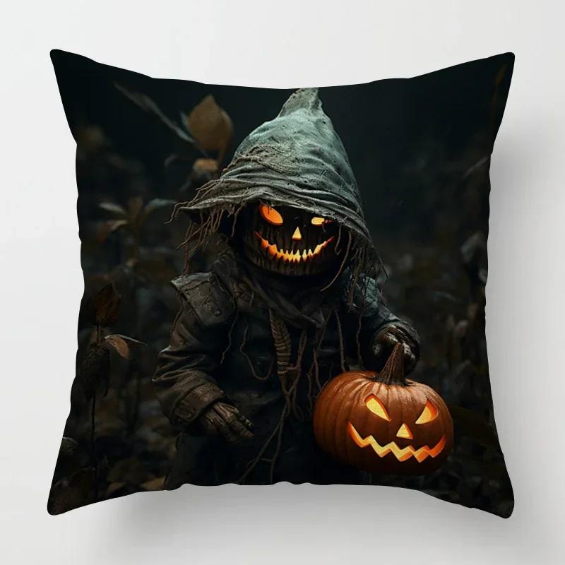 Modern Decorative Cushion for Home Living Room Decor Throw Pillow Cover 45*45 40x40cm 45x45cm 50x50cm Halloween Pumpkin