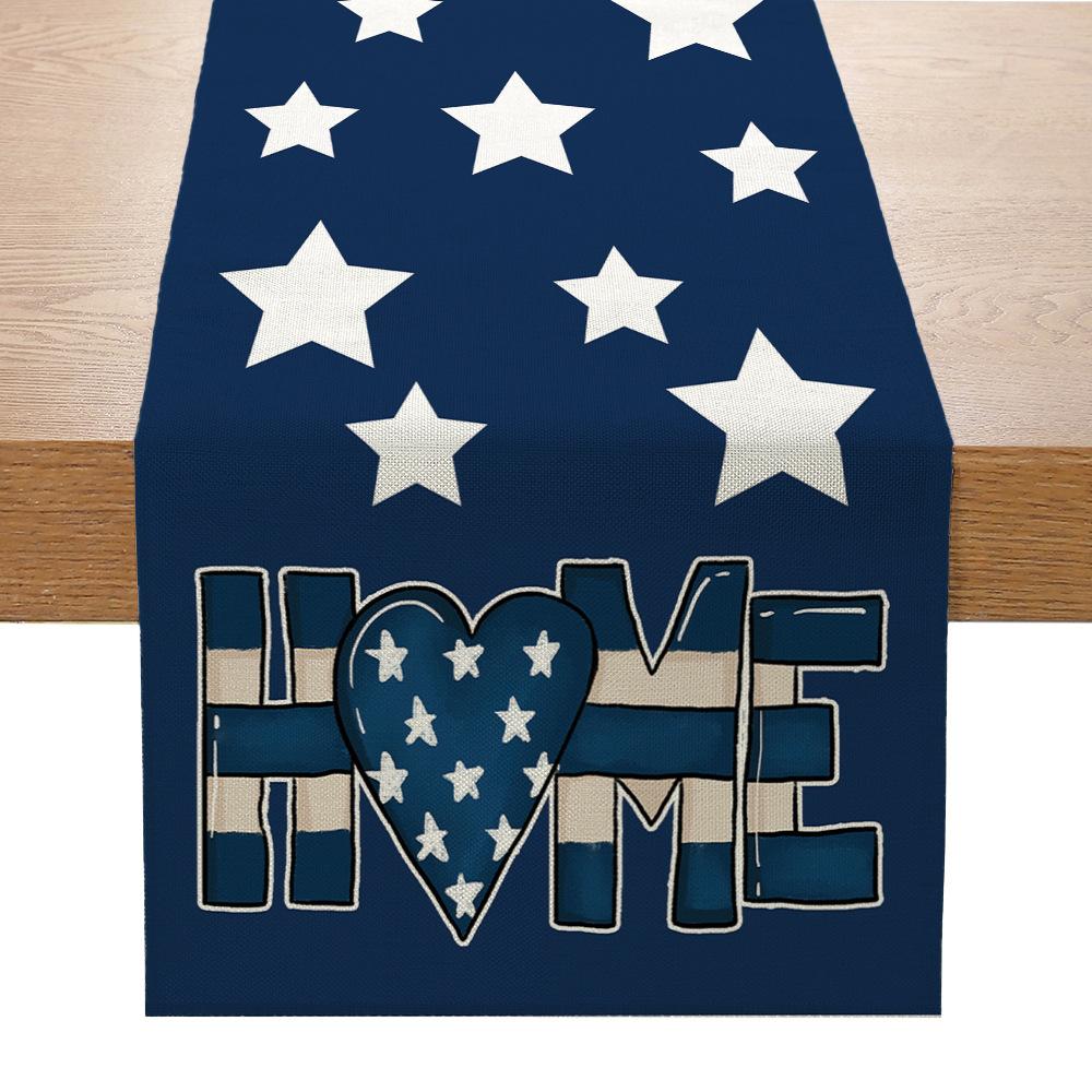День независимости Настольный флаг Льняной печатный стол Декоративная скатерть — фото 7