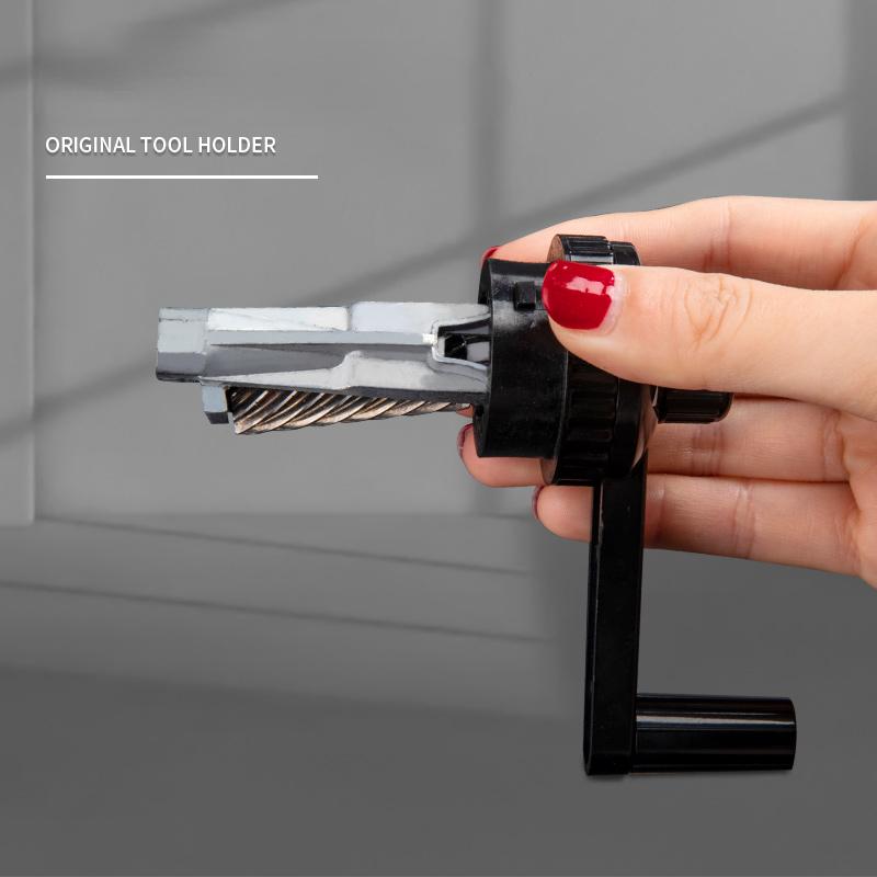 Hand Crank Pencil Sharpener Cutter For School Student Artist Charcoal Large Capacity Rotary Pencil Knife Tools Adjustable Points