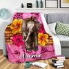 Elephant With Flowers Home Customize Your Name Blankets Comfortable Soft Lightweight Multiseasonal Blanket For Picnics Sofas Offices Beds Living Rooms