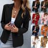 Autumn and Winter New Women's Casual Long-sleeved Solid Color One-button Blazer