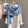 Winter Female Scarf Cashmere Shawls Wraps Women Dog Print Long Hijab Stoles Pashmina Bufanda Tassel Autumn Lady Headband