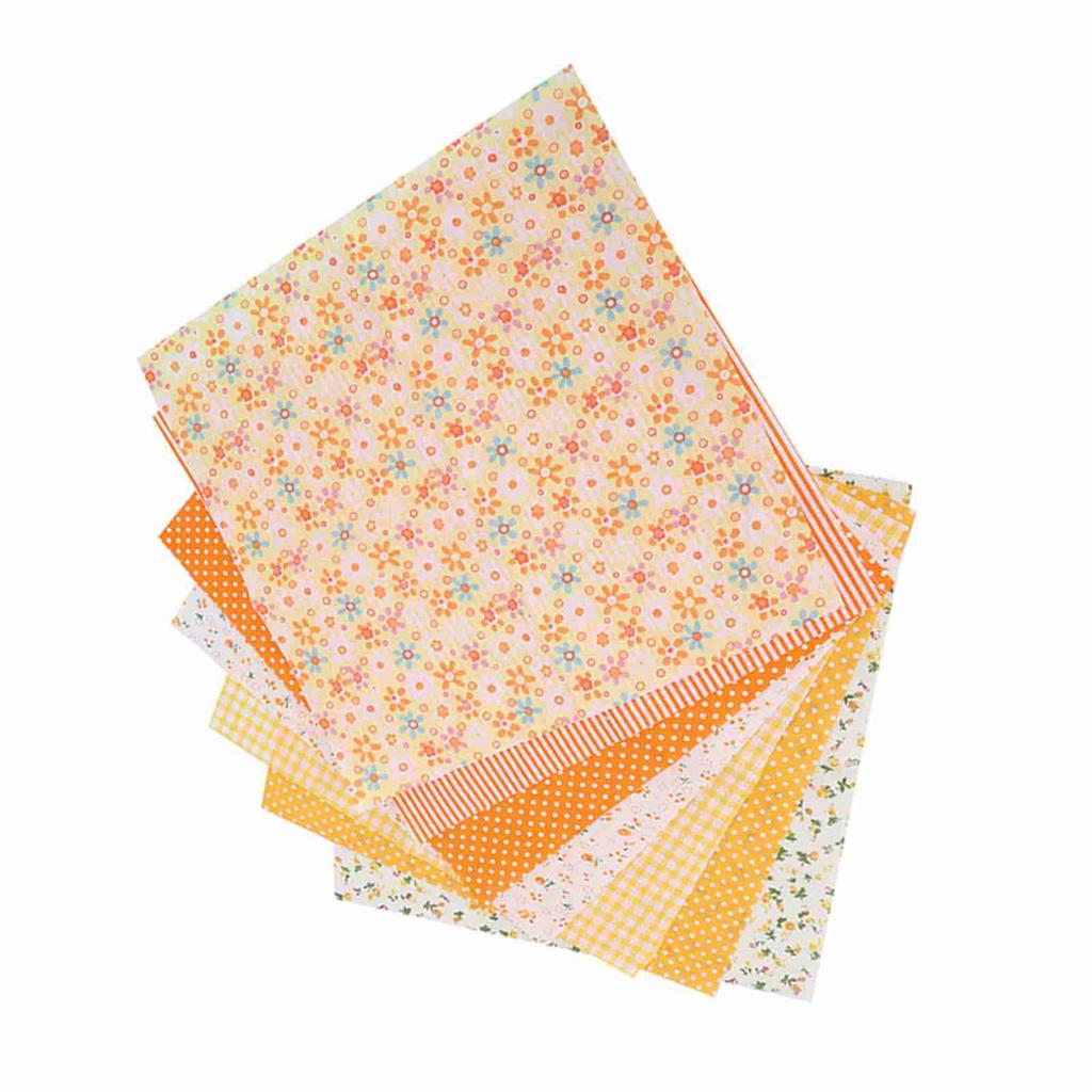 7pcs Celsius set 100% Cotton Batiks Sewing Craft Cloth for Wallet Cushion Cover (S)