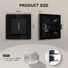 BSEED 1/2Gang Wall Light Switch Mechanical Double Button Switch 1Way With LED EU Sockets USB 20W Type-c Power Ports Glass Panels