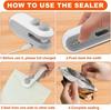 USB  Portable Mini Sealer Sealer Snacks Home Use Rechargeable Sealer Vacuum Sealer Handheld Food Plastic Packaging Heat Sealer
