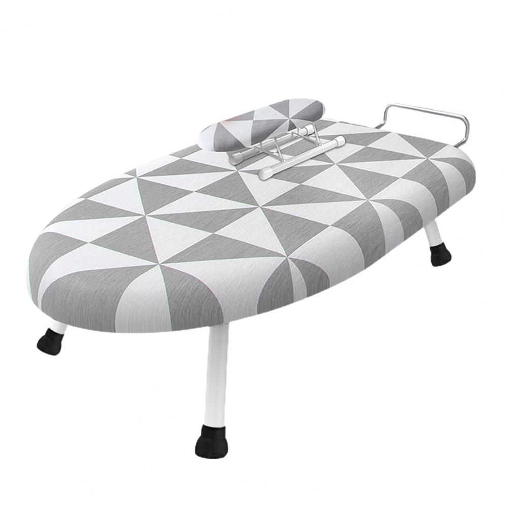 2Pcs Desktop Board With Removable Washable Cover Heat-Resistant Cotton Padded Foldable Portable Anti-slip Clothes Ironing Board