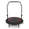Foldable Trampoline with Adjustable Handle 3 Height Levels for Kids Adults Fitness Indoors Outdoors Black Red 40inch