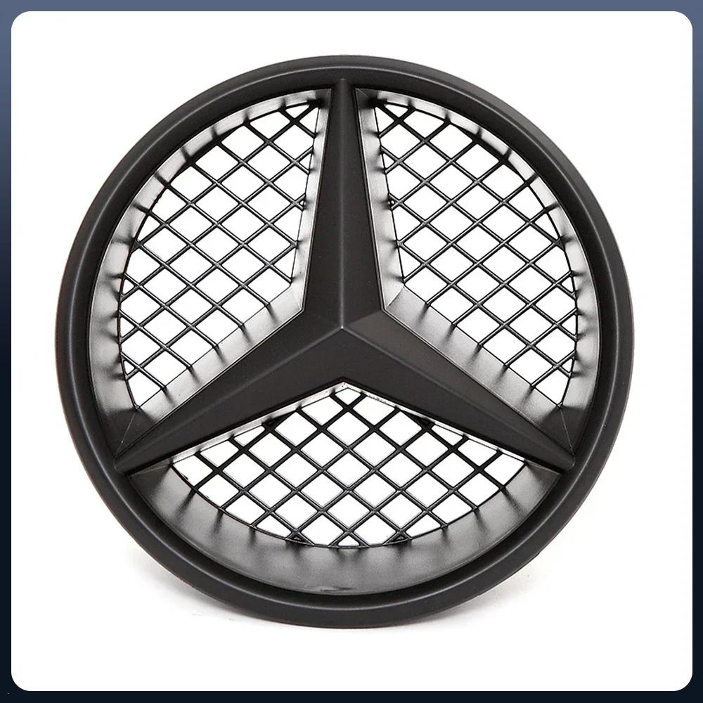 Car Sticker 2025 Hot For Mercedes Benz For Mercedes Benz Chrome Silver And Gloss Black OE Style Front Grill Star Emblem Chrome L
