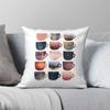 Pretty Coffee Cups Square Pillowcase Polyester Linen Velvet Pattern Zip Decor Sofa Seater Cushion Cover 45X45