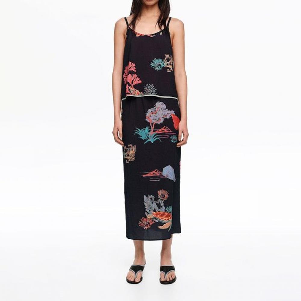 

Bimba Y Lola Midi Skirt Black B265aws010bkb Black/XS