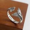 925 Sterling Silver Rings for Women Couple Minimalist Handmade Simple Wide Tail Star Ring Set Party Jewelry Gift Prevent Allergy