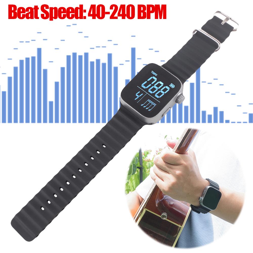 Smart Wearable Metronome & Watch Metronome for Guitar Piano Drum Ukulele Violin Saxophone Music Instruments Metronome for Sports
